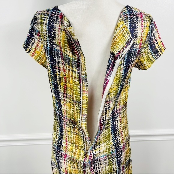 THE LIMITED Multi-Colored Abstract Plaid Short Sleeve Shift Dress - SIZE 6 - Picture 8 of 9